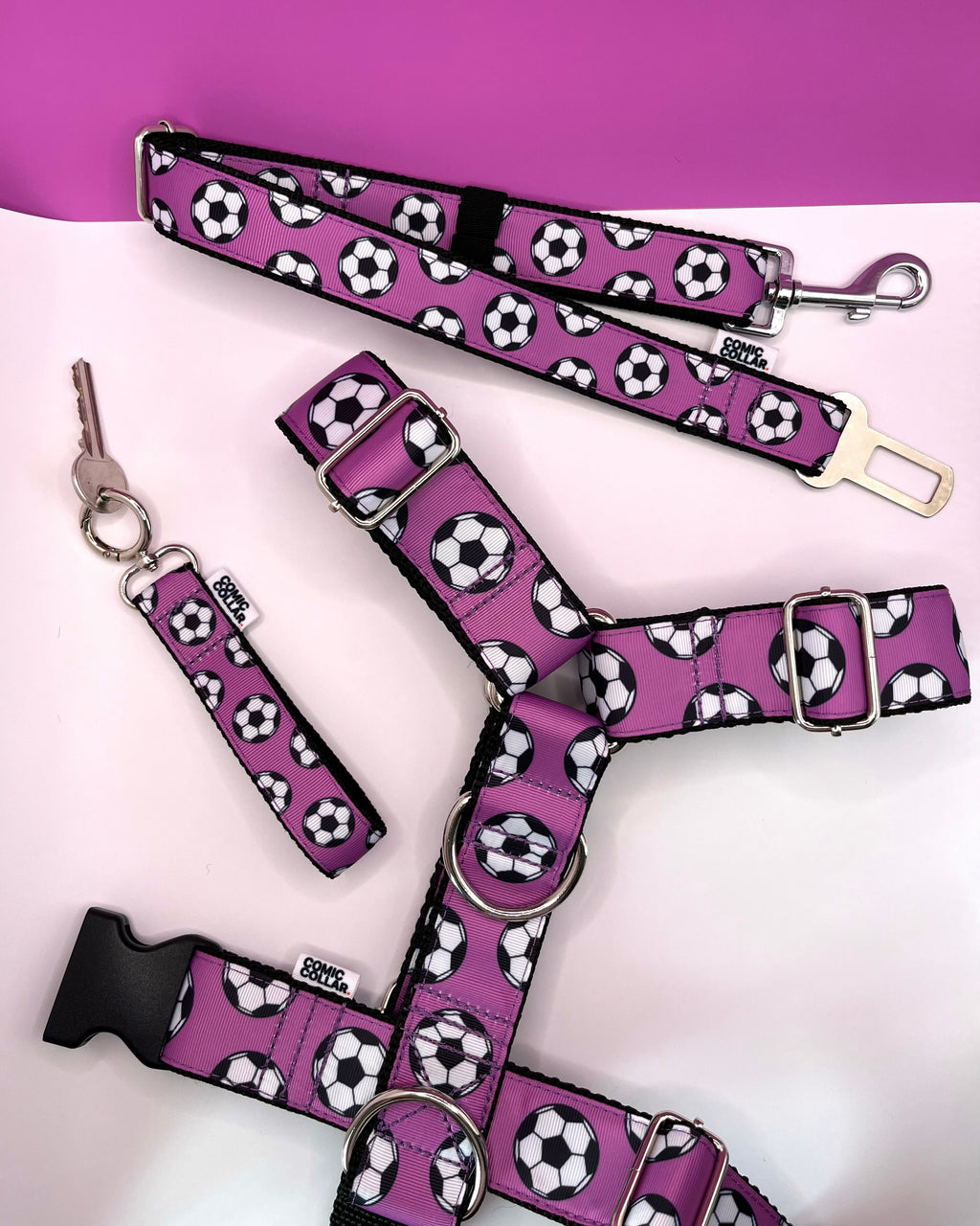 DOG HARNESS - FOOTBALLS