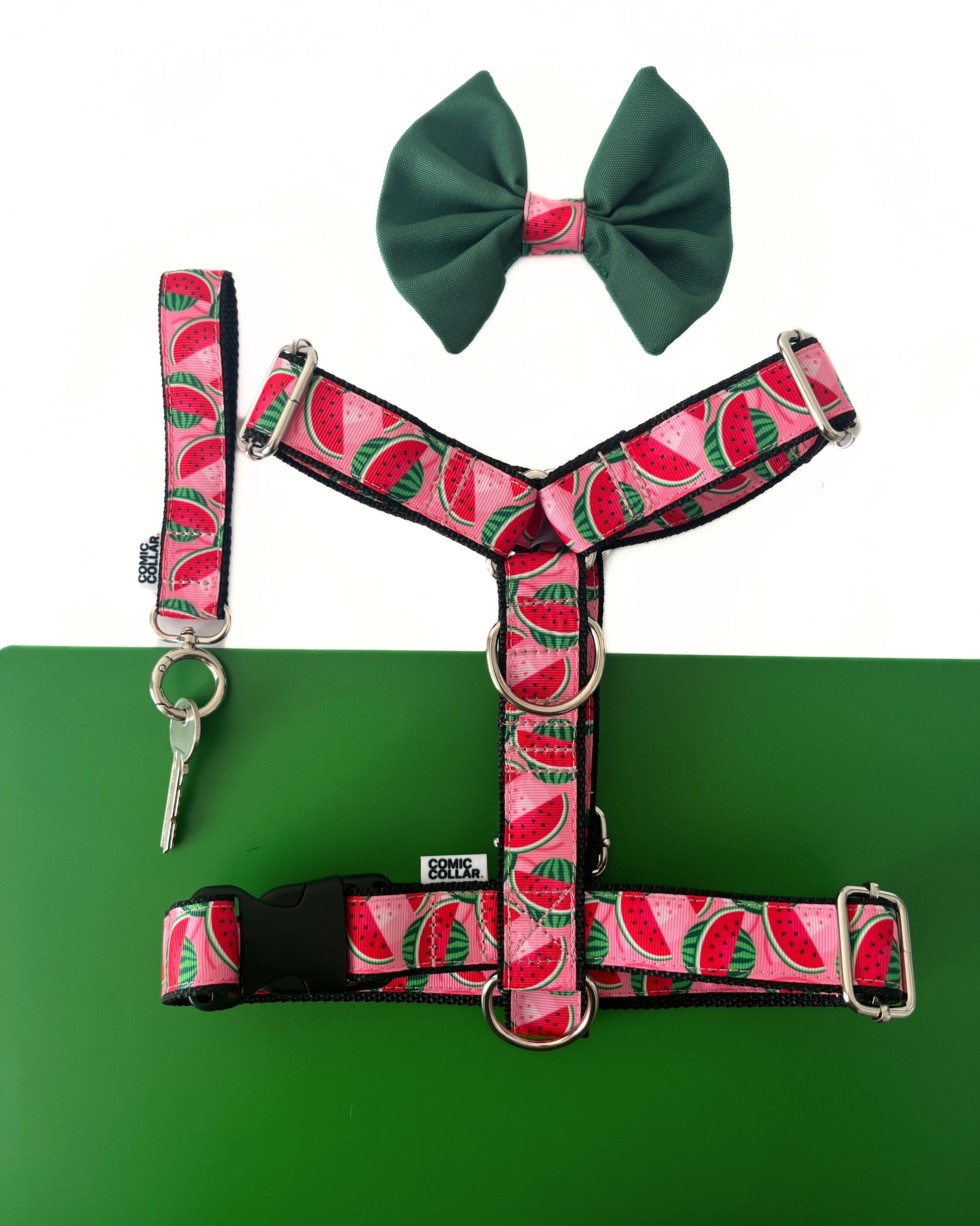 DOG HARNESS - WATERMELON