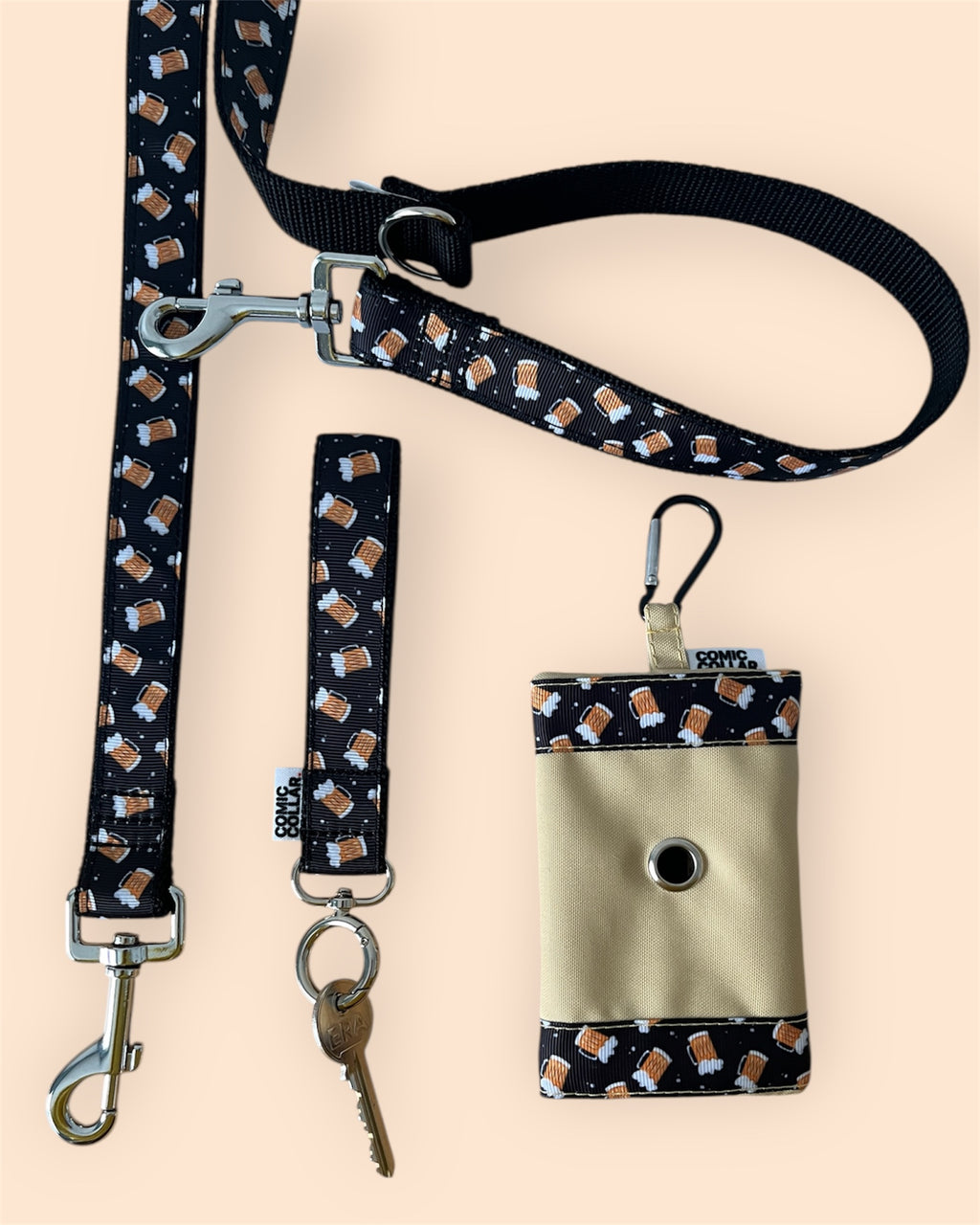 DOUBLE ENDED LEASH - BEER