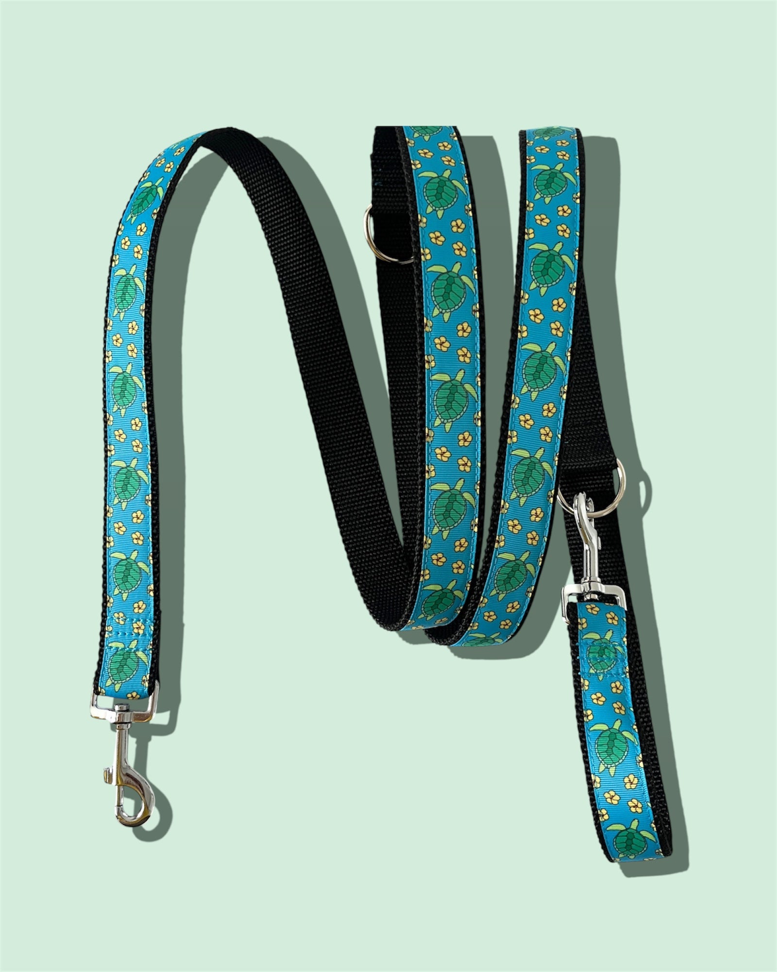 DOUBLE ENDED LEASH - TURTLE blue