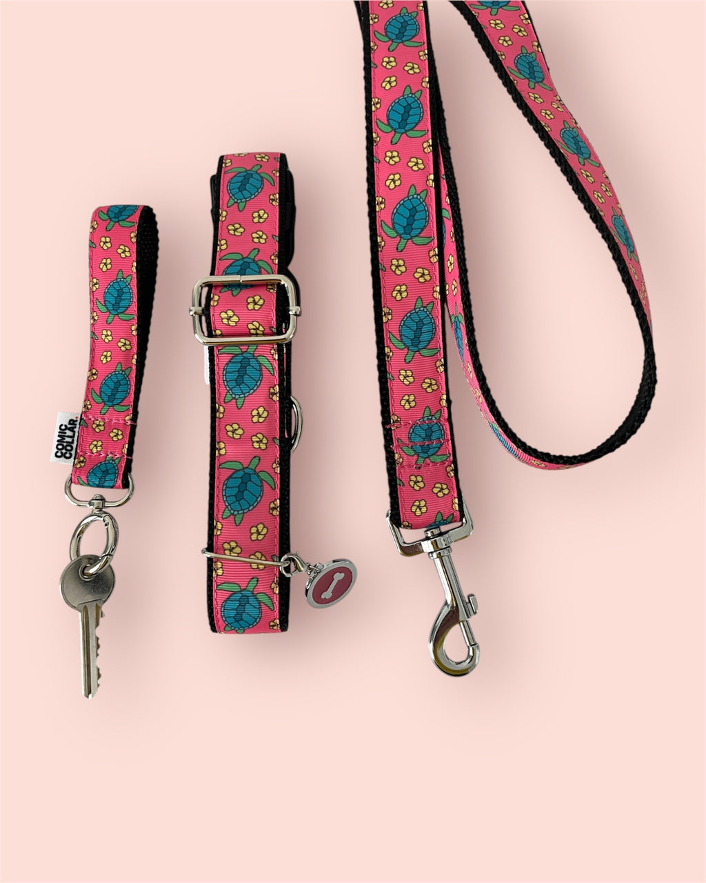 CITY LEASH - TURTLES coral