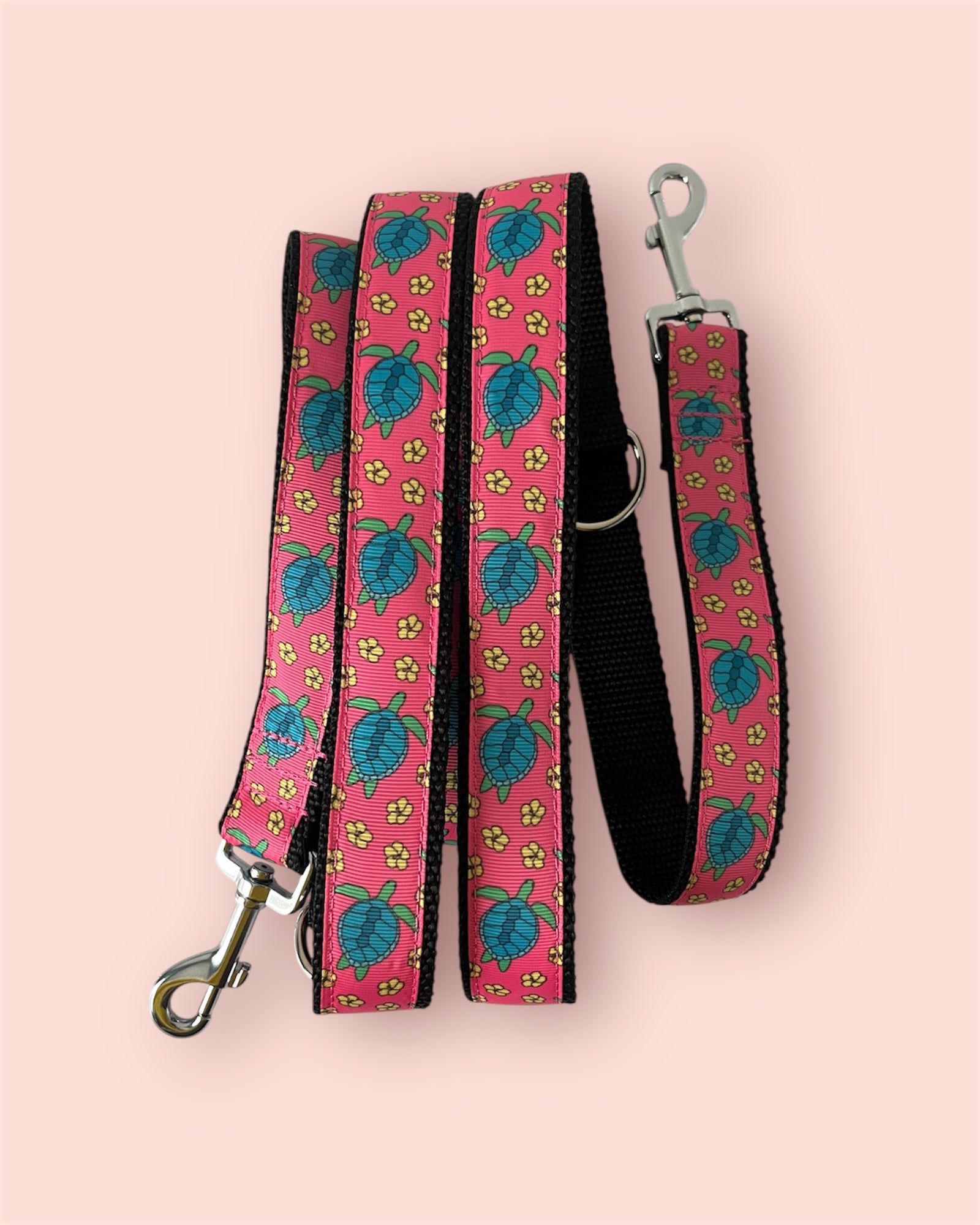 DOUBLE ENDED LEASH - TURTLE coral