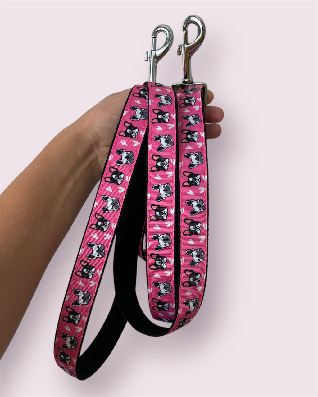 DOUBLE ENDED LEASH - FREANCHIE PINK