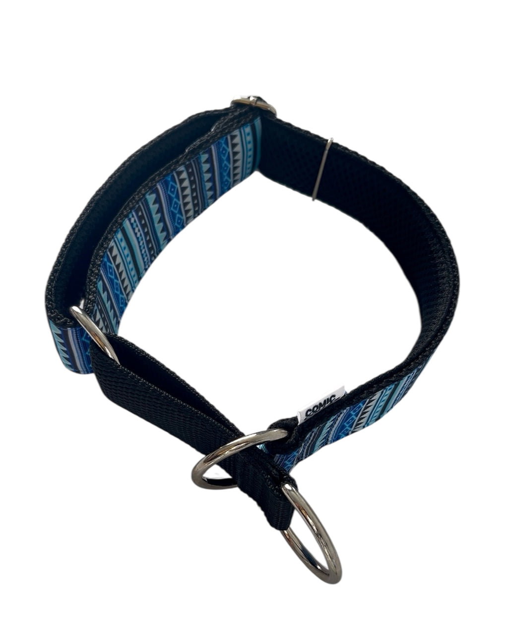 DOG COLLAR AZTEC BLUE - HALF CHOKE